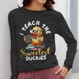 I Teach The Sweetest Duckies Teacher Rubber Duck Teaching Women Long Sleeve T-Shirt, funny design I Teach The Sweetest Duckies Teacher Rubber Duck Teaching Women Long Sleeve T-Shirt, funny design
