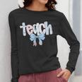 Teach Teacher Coquette Bow Pencil Back To School First Day Women Long Sleeve T-Shirt, funny design Teach Teacher Coquette Bow Pencil Back To School First Day Women Long Sleeve T-Shirt, funny design