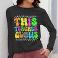 This Teacher 80s 90s Teachers's Day Glows Last Day Of School Women Long Sleeve T-Shirt, 90s Teacher Gifts, funny design This Teacher 80s 90s Teachers's Day Glows Last Day Of School Women Long Sleeve T-Shirt, 90s Teacher Gifts, funny design
