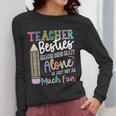 Teacher Besties Because Going Crazy Alone Is Not As Much Fun Women Long Sleeve T-Shirt, funny design Teacher Besties Because Going Crazy Alone Is Not As Much Fun Women Long Sleeve T-Shirt, funny design
