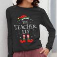 The Teacher Elf Christmas Family Matching Group Xmas Women Long Sleeve T-Shirt, funny design