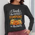 Teacher Halloween Pre-K Teacher Kindergarten Cutest Pumpkins Women Long Sleeve T-Shirt, funny design Teacher Halloween Pre-K Teacher Kindergarten Cutest Pumpkins Women Long Sleeve T-Shirt, funny design
