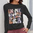 Teacher Halloween In My Spooky Teacher Era Retro Groovy Women Long Sleeve T-Shirt, Groovy Teacher Gifts, funny design