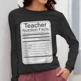 Teacher Nutrition Facts Teachers Nutritional Fact Women Long Sleeve T-Shirt, funny design