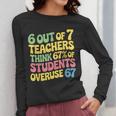 Teacher Overuse 67 Teacher Women Long Sleeve T-Shirt, funny design