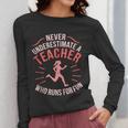 Teacher Who Runs Half Marathon Runner Running Lover Graphic Women Long Sleeve T-Shirt, funny design Teacher Who Runs Half Marathon Runner Running Lover Graphic Women Long Sleeve T-Shirt, funny design