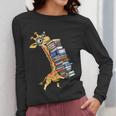 Teacher Shirt Giraffe Holding Books Bookworm Librarian Women Long Sleeve T-Shirt, funny design Teacher Shirt Giraffe Holding Books Bookworm Librarian Women Long Sleeve T-Shirt, funny design
