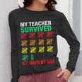 My Teacher Survived 67 Days Of Me School Kids Costume Women Long Sleeve T-Shirt, funny design My Teacher Survived 67 Days Of Me School Kids Costume Women Long Sleeve T-Shirt, funny design