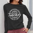 Teacher Thankful Blessed & Kind Of A Mess Hearts Cute Women Long Sleeve T-Shirt, funny design