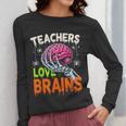 Teachers Love Brains Halloween 2025 Skeleton Costume Women Long Sleeve T-Shirt, funny design Teachers Love Brains Halloween 2025 Skeleton Costume Women Long Sleeve T-Shirt, funny design