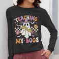 Teaching My Boos Ghost Teacher Cute Groovy Halloween Teacher Women Long Sleeve T-Shirt, Groovy Teacher Gifts, funny design Teaching My Boos Ghost Teacher Cute Groovy Halloween Teacher Women Long Sleeve T-Shirt, Groovy Teacher Gifts, funny design