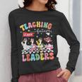 Teaching Future Leaders Groovy Teacher Back To School Women Long Sleeve T-Shirt, Future Teacher Gifts, Groovy Teacher Gifts, funny design