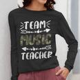 Team Music Teacher Camo Teacher Student Back To School Women Long Sleeve T-Shirt, funny design Team Music Teacher Camo Teacher Student Back To School Women Long Sleeve T-Shirt, funny design