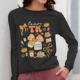 Team TK Crew Preppy Coquette Bow Pumpkin Fall TK Teacher Women Long Sleeve T-Shirt, funny design