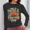 Test Day State Football Tackle Testing Day Sports Teacher Women Long Sleeve T-Shirt, funny design
