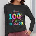 Tie Dye Happy 100th Day Of School Teacher Student 100 Days Women Long Sleeve T-Shirt, funny design Tie Dye Happy 100th Day Of School Teacher Student 100 Days Women Long Sleeve T-Shirt, funny design