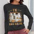 TK Boo Crew Preppy Halloween Floral Ghost TK Teacher Team TK Women Long Sleeve T-Shirt, funny design TK Boo Crew Preppy Halloween Floral Ghost TK Teacher Team TK Women Long Sleeve T-Shirt, funny design