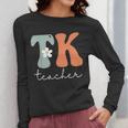 TK Teacher Retro Groovy Vintage Happy First Day Of School Women Long Sleeve T-Shirt, Groovy Teacher Gifts, funny design