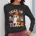Trick Or Teach Cute Ghost Coffee Pumpkins Halloween Teacher Women Long Sleeve T-Shirt, funny design Trick Or Teach Cute Ghost Coffee Pumpkins Halloween Teacher Women Long Sleeve T-Shirt, funny design