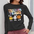 Trick Or Teach Cute Halloween Teacher Women Long Sleeve T-Shirt, funny design Trick Or Teach Cute Halloween Teacher Women Long Sleeve T-Shirt, funny design