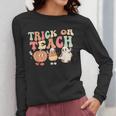 Trick Or Teach Pumpkin Candy Corn Ghost Halloween Teacher Women Long Sleeve T-Shirt, funny design Trick Or Teach Pumpkin Candy Corn Ghost Halloween Teacher Women Long Sleeve T-Shirt, funny design