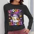 Trick Or Teach Spooky Teacher Ghost Halloween Teacher Women Long Sleeve T-Shirt, funny design Trick Or Teach Spooky Teacher Ghost Halloween Teacher Women Long Sleeve T-Shirt, funny design