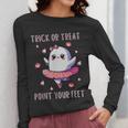 Trick Or Treat Point Your Feet Halloween Ghost Dance Teacher Women Long Sleeve T-Shirt, funny design Trick Or Treat Point Your Feet Halloween Ghost Dance Teacher Women Long Sleeve T-Shirt, funny design