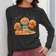 Turkey Read Books Reading Fall Thanksgiving Teacher Women Long Sleeve T-Shirt, funny design