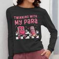 Twinning With My Para Teacher Matching Paraprofessional 70s For Men Women Women Long Sleeve T-Shirt, funny design