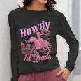 Vintage Howdy First Grade Cowgirl Teacher Western School Women Long Sleeve T-Shirt, First Grade Teacher Gifts, funny design Vintage Howdy First Grade Cowgirl Teacher Western School Women Long Sleeve T-Shirt, First Grade Teacher Gifts, funny design