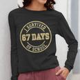 Vintage I Survived 67 Days Of School Teachers Students Women Long Sleeve T-Shirt, funny design Vintage I Survived 67 Days Of School Teachers Students Women Long Sleeve T-Shirt, funny design
