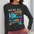 We'Re All Different But We Swim Together Elementary Teacher Women Long Sleeve T-Shirt, funny design