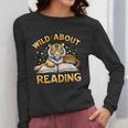 Wild About Reading Tiger For Teachers & Students Women Long Sleeve T-Shirt, funny design Wild About Reading Tiger For Teachers & Students Women Long Sleeve T-Shirt, funny design