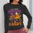 Will Trade Students For Candy Shirt Fun Candy Corn Teacher Women Long Sleeve T-Shirt, funny design Will Trade Students For Candy Shirt Fun Candy Corn Teacher Women Long Sleeve T-Shirt, funny design
