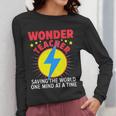 Wonder Teacher Costume Shirt Teacher Halloween Costume Men Women Women Long Sleeve T-Shirt, funny design