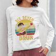 67 Meme Six Seven Bruh Retro Dabbing Teacher School Women Long Sleeve T-Shirt, funny design