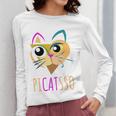 Abstract Cat Art Picatsso Shirt For Art Teachers Women Long Sleeve T-Shirt, funny design Abstract Cat Art Picatsso Shirt For Art Teachers Women Long Sleeve T-Shirt, funny design