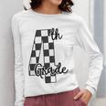 Checkered Fourth Grade Back To School Teachers Students Women Long Sleeve T-Shirt, funny design Checkered Fourth Grade Back To School Teachers Students Women Long Sleeve T-Shirt, funny design