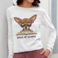 Chihuahua 100 Days Of School Rainbow Glasses Teacher Women Long Sleeve T-Shirt, funny design Chihuahua 100 Days Of School Rainbow Glasses Teacher Women Long Sleeve T-Shirt, funny design
