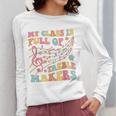 My Class Is Full Of Treble Makers Funny Music Teacher Groovy Men Women Girls Kids Women Long Sleeve T-Shirt, Groovy Teacher Gifts, funny design
