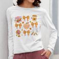 Coquette Bow Teacher Thanksgiving Fall Autumn Girls Women Women Long Sleeve T-Shirt, funny design Coquette Bow Teacher Thanksgiving Fall Autumn Girls Women Women Long Sleeve T-Shirt, funny design