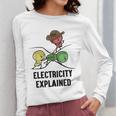 Electricity Explained Physics Nerd I Teacher School Women Long Sleeve T-Shirt, funny design