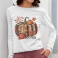 Fall Book Pumpkin Retro Reading Halloween Teacher Women Long Sleeve T-Shirt, funny design Fall Book Pumpkin Retro Reading Halloween Teacher Women Long Sleeve T-Shirt, funny design