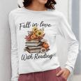Fall In Love With Reading Book Autumn Teachers Pumpkins Women Long Sleeve T-Shirt, funny design Fall In Love With Reading Book Autumn Teachers Pumpkins Women Long Sleeve T-Shirt, funny design