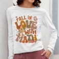 Fall In Love With Science Math Teacher Fall Thanksgiving Women Long Sleeve T-Shirt, Science Teacher Gifts, funny design