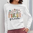 First Grade Teacher Wildflower Back To School Floral Outfits Women Long Sleeve T-Shirt, First Grade Teacher Gifts, funny design