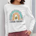Future Teacher Cute Rainbow Leopard Teacher Outfit For Men Women Girls Kids Women Long Sleeve T-Shirt, Future Teacher Gifts, funny design Future Teacher Cute Rainbow Leopard Teacher Outfit For Men Women Girls Kids Women Long Sleeve T-Shirt, Future Teacher Gifts, funny design