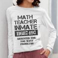 Halloween Math Teacher Prisoner Costume Women Long Sleeve T-Shirt, funny design