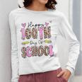 Happy 100th Day Of School Leopard Print Teacher Student Kids Women Long Sleeve T-Shirt, funny design Happy 100th Day Of School Leopard Print Teacher Student Kids Women Long Sleeve T-Shirt, funny design