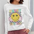 Happy Dot Day Hippie Flowers Smile Face Groovy Teacher Kids Women Long Sleeve T-Shirt, Groovy Teacher Gifts, funny design Happy Dot Day Hippie Flowers Smile Face Groovy Teacher Kids Women Long Sleeve T-Shirt, Groovy Teacher Gifts, funny design